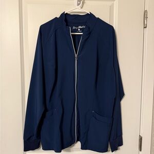 Navy Blue Women’s Scrub Jacket by Easy Stretch